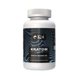 Koi Kratom Capsules - 500mg Kratom Leaf Powder Per Capsule 90 count - White Maenga DA