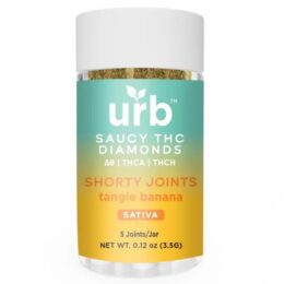 URB Saucy THC Diamonds Shorty Joints 3.5G | 5ct - Tangie Banana (Sativa)